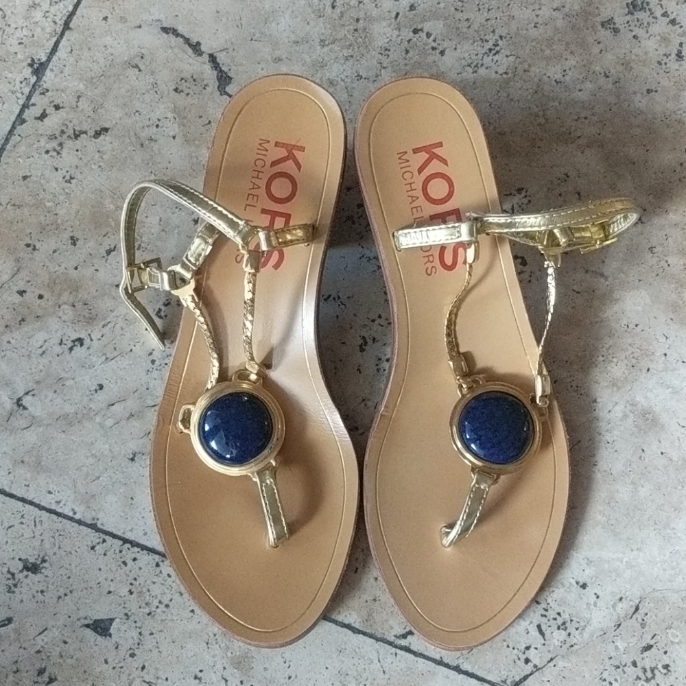MK block heel sandals